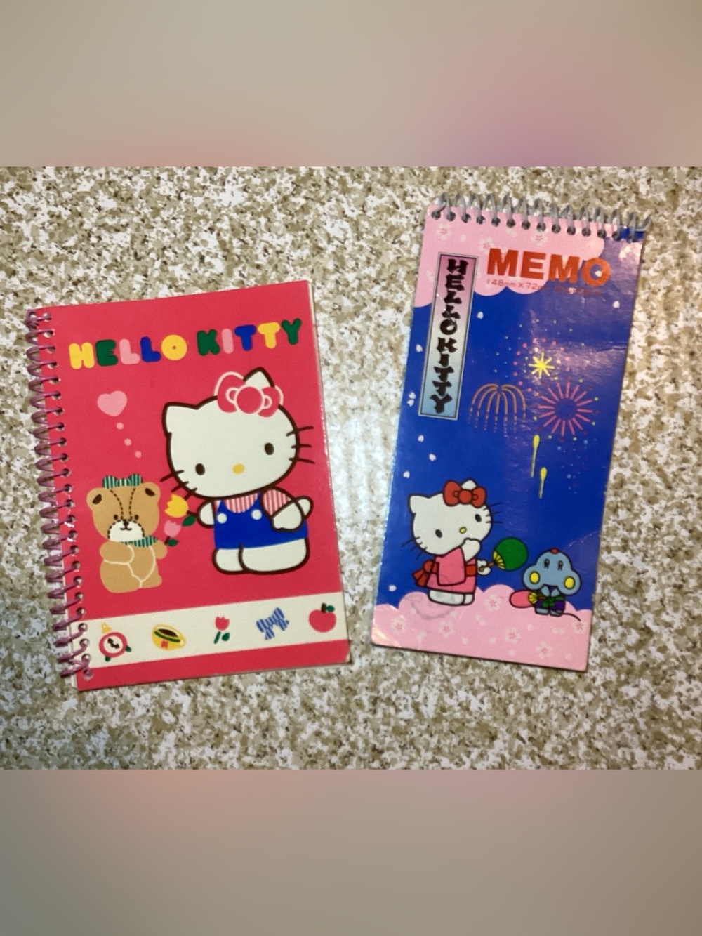 Lot of 2 Vintage Sanrio Hello Kitty Memo Notebooks